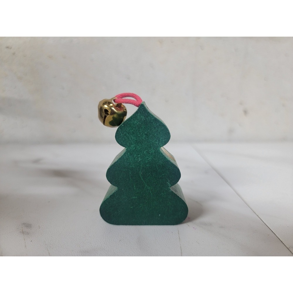 Vintage AARIKKA Finland Wooden Christmas Ornament Tree With Bell